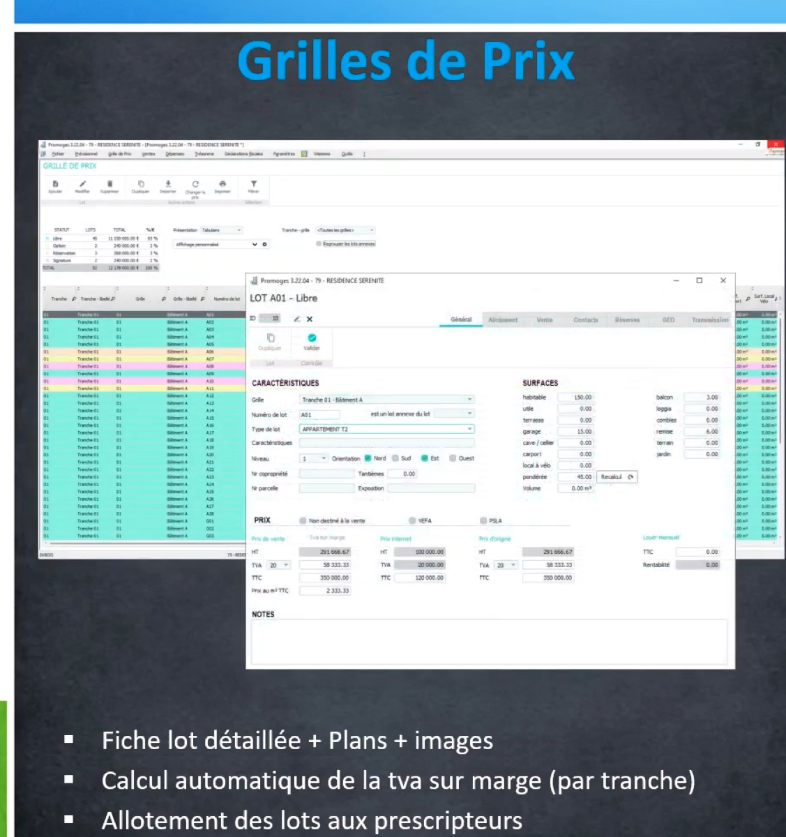 Promoges — Grilles de Prix