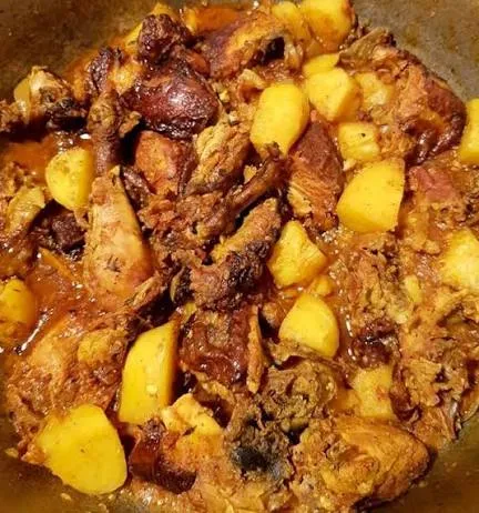 Poulet fumé aux pommes de terre
