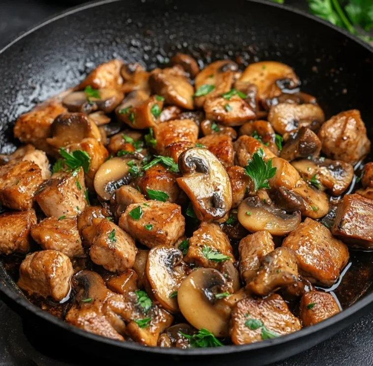 Sauté de porc aux champignons
