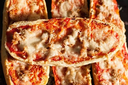 Baguette pizza poulet